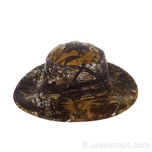 Chapeau de seau en polyester de camouflage